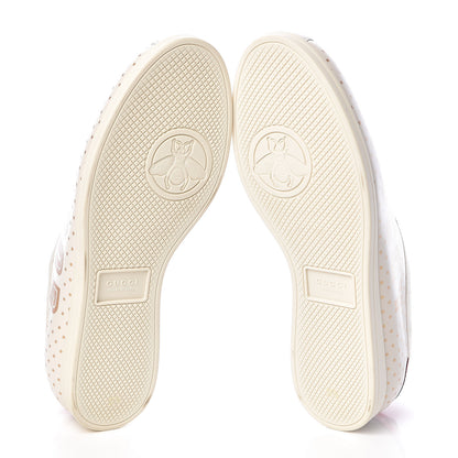 Gucci X SEGA Calfskin GUCCY Stars Womens Falacer Sneakers 37.5 White 9 of 10