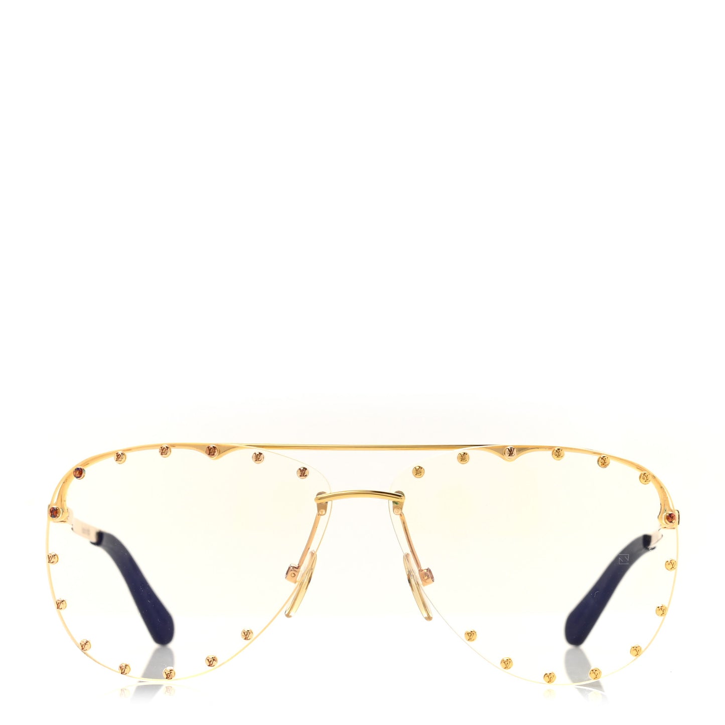 Metal The Party Aviator Anti Blue Light Sunglasses Z0997W Gold