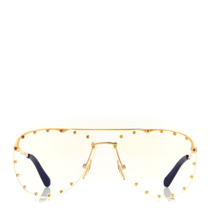 Louis Vuitton Metal The Party Aviator Anti Blue Light Sunglasses Z0997W Gold 2 of 9