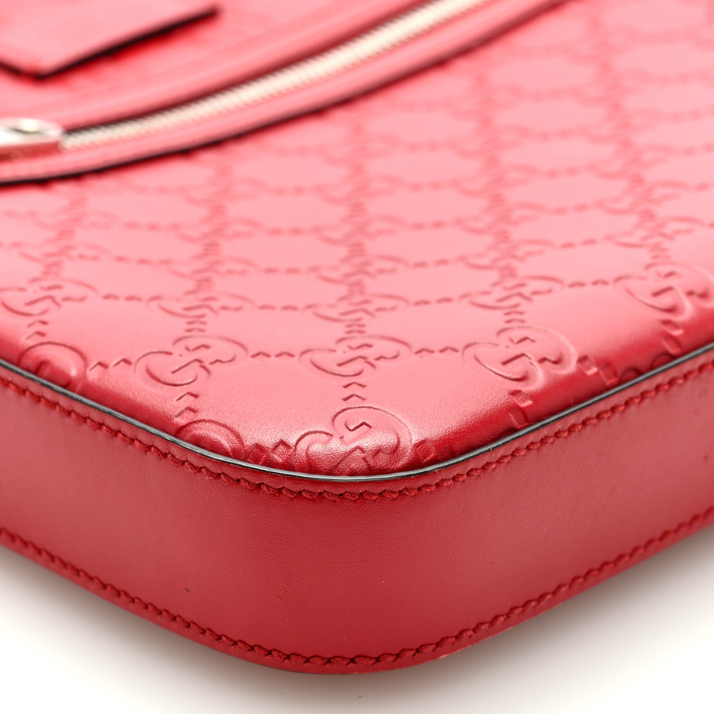 Guccissima Signature Small Messenger Bag Hibiscus Red