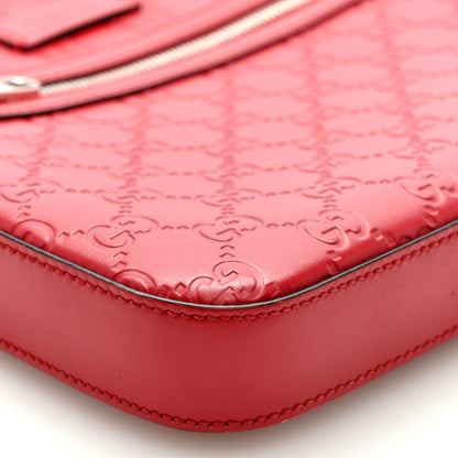 Gucci Guccissima Signature Small Messenger Bag Hibiscus Red 6 of 7