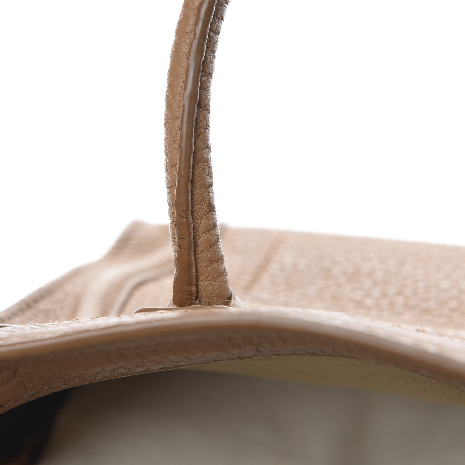 Celine Drummed Calfskin Nano Luggage Camel 12 of 13