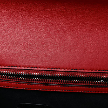 Alexander McQueen Calfskin Anglaise Embroidered Pin Bag Lust Red Black 12 of 15