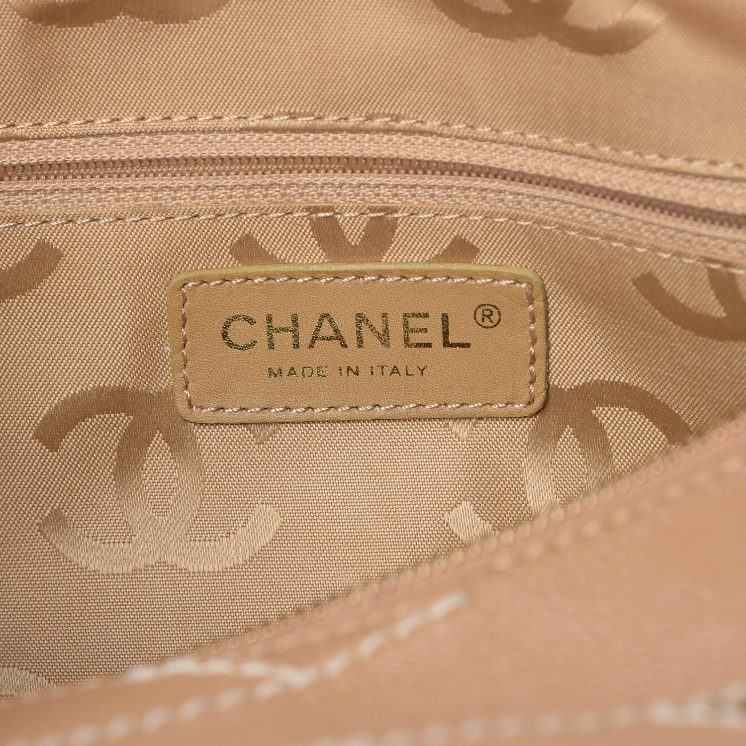 Chanel Caviar CC Stitched Hobo Beige 6 of 10