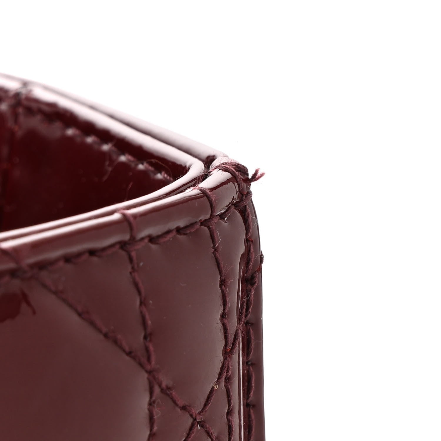Christian Dior Patent Cannage Large Lady Dior Burgundy 11 of 12