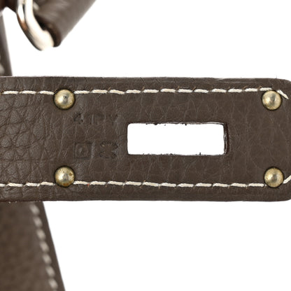 Hermes Taurillon Clemence Jypsiere 34 Etoupe 7 of 14