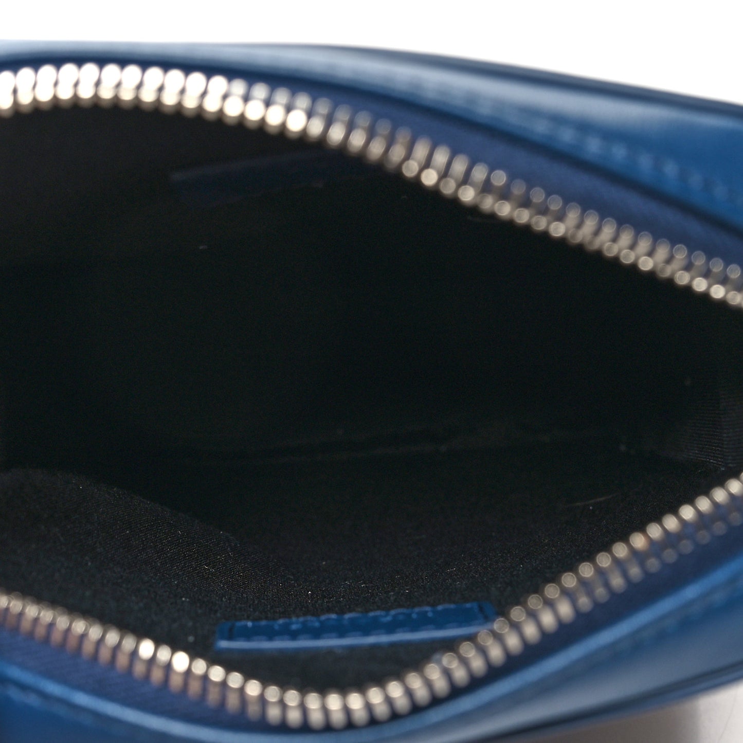 Calfskin Oblique Galaxy Perforated World Tour Messenger Pouch Blue White