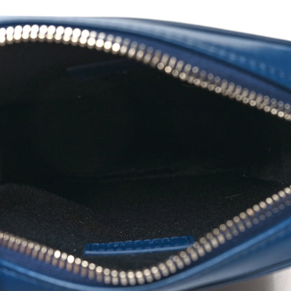 Christian Dior Calfskin Oblique Galaxy Perforated World Tour Messenger Pouch Blue White 5 of 10