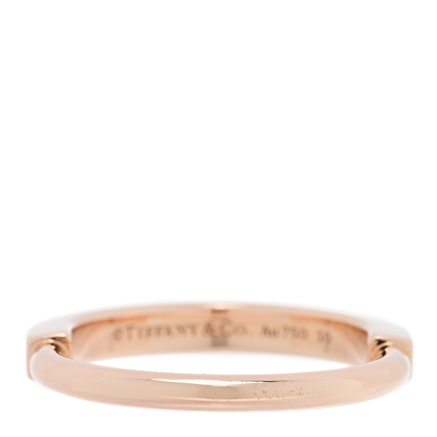18K Rose Gold Lock Ring 50 5.5