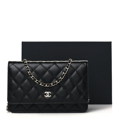 Chanel Caviar Quilted Wallet On Chain WOC Black 9 of 9