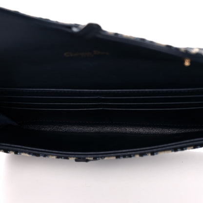 Christian Dior Oblique Saddle Chain Wallet Blue 8 of 16
