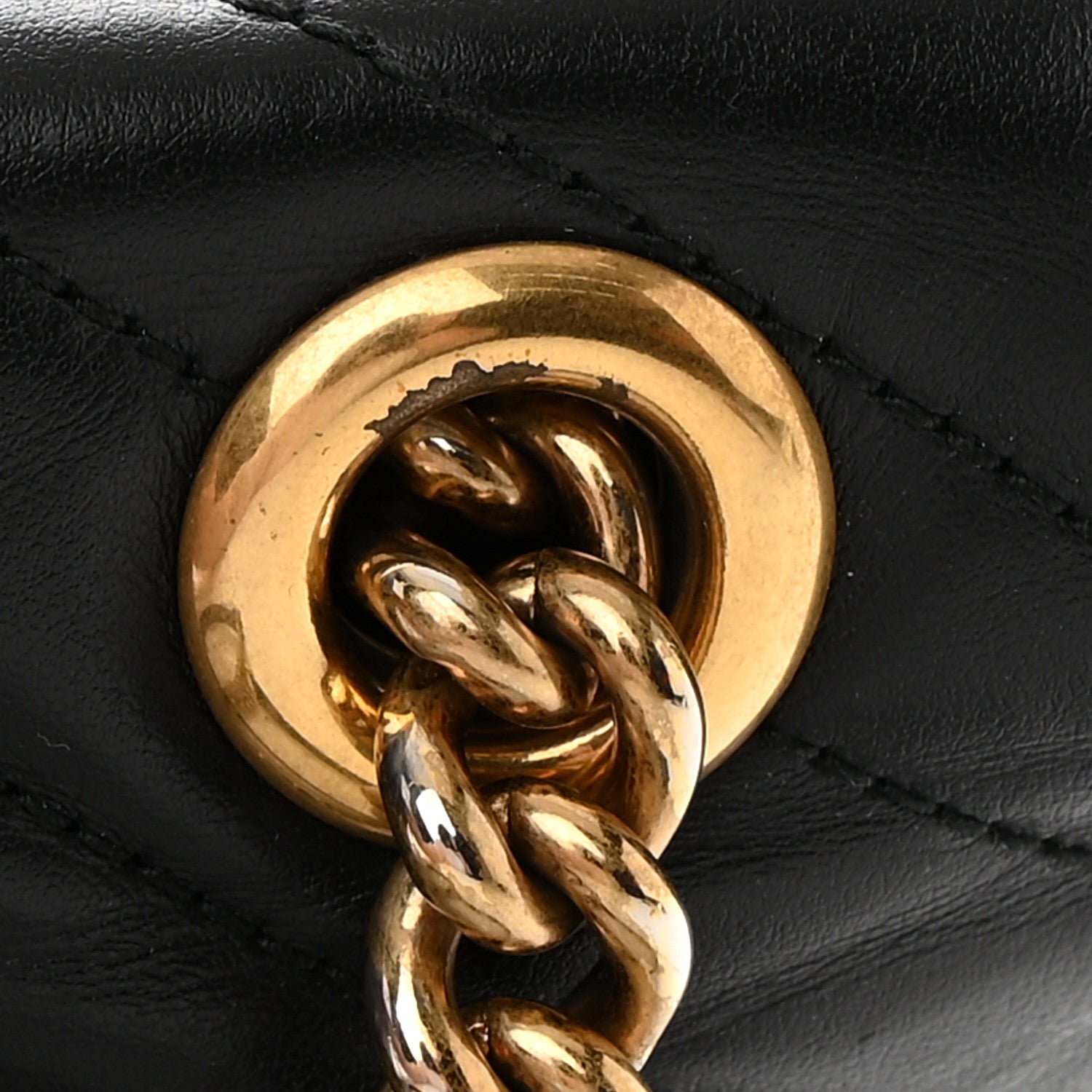 Gucci Calfskin Matelasse Small GG Marmont Shoulder Bag Black 13 of 13
