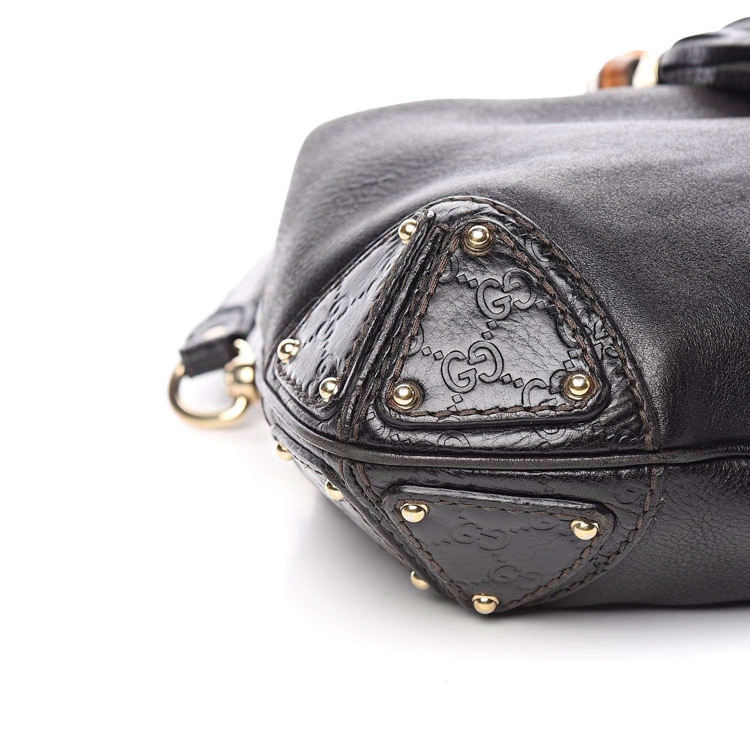 Gucci Calfskin Medium Indy Top Handle Hobo Black 8 of 10
