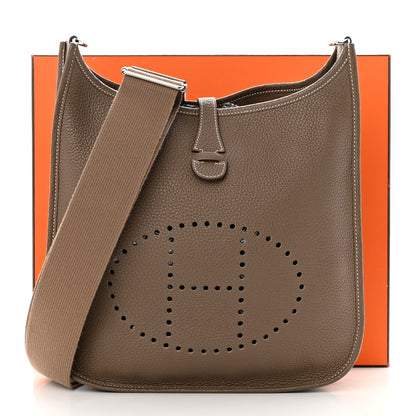 Hermes Taurillon Clemence Evelyne III PM Etoupe 11 of 11