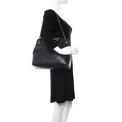Chanel Caviar Quilted Large A Real Catch Shopping Bag Black 2 of 14
