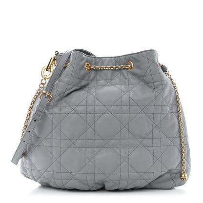 Christian Dior Lambskin Supple Macrocannage Ammi Bag Grey 1 of 10