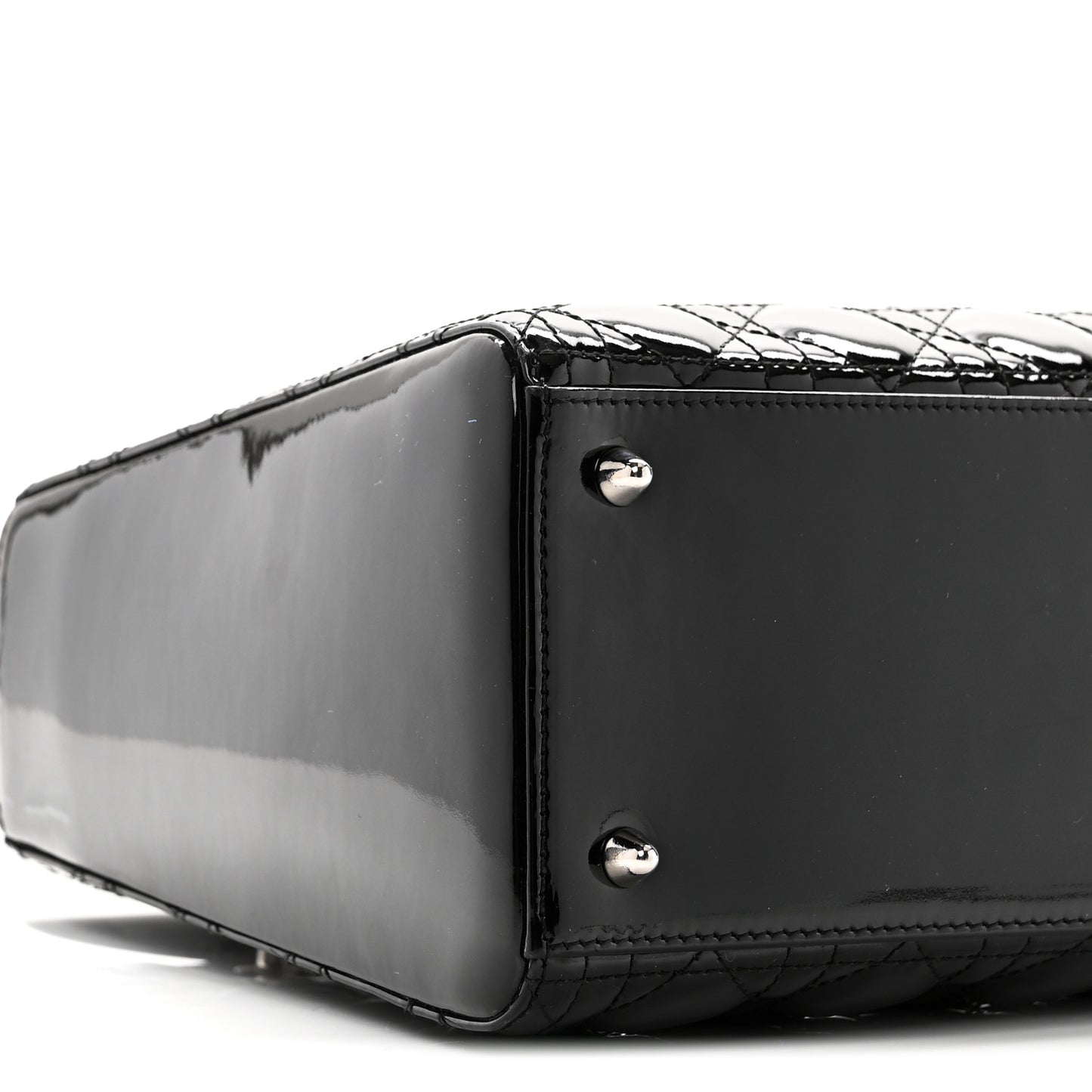 Patent Cannage Medium Lady Dior Black