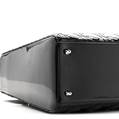 Christian Dior Patent Cannage Medium Lady Dior Black 9 of 10