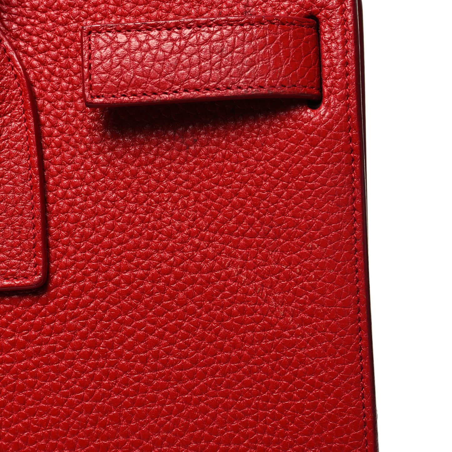 Grained Calfskin Small Sac De Jour Lipstick Red