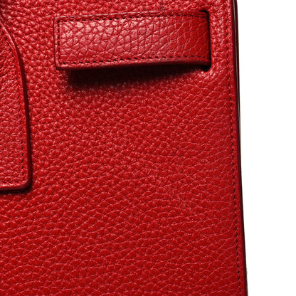 Saint Laurent Grained Calfskin Small Sac De Jour Lipstick Red 14 of 25