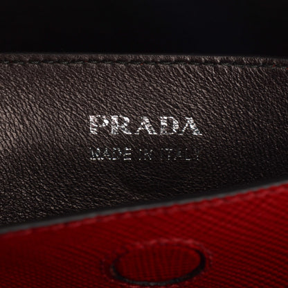 Prada Saffiano Cuir Double Handle Tote Fuoco 8 of 9