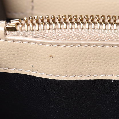 Saint Laurent Grain De Poudre Matelasse Chevron Monogram Chain Wallet Deep Beige 17 of 21