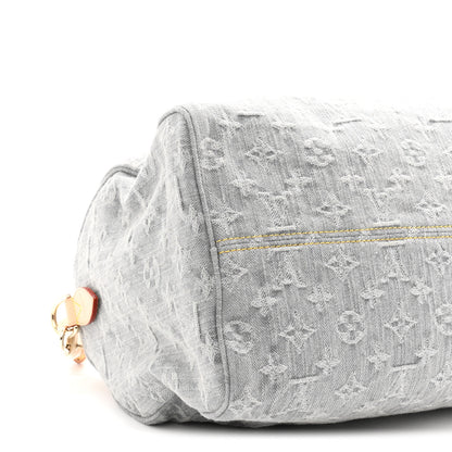 Louis Vuitton Monogram Denim Speedy Soft 30 Washed Gray 8 of 9
