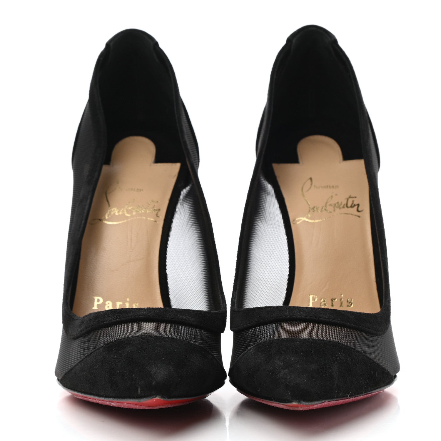 Christian Louboutin Veau Velours Rete Galativi 100 Pumps 35 Black 3 of 7