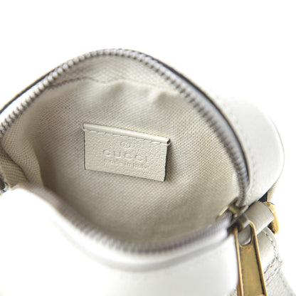 Gucci Grained Calfskin Mini Logo Messenger Bag White 8 of 10