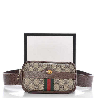 Gucci GG Supreme Monogram Ophidia Belted iPhone Case 95 38 Dark Brown 10 of 10