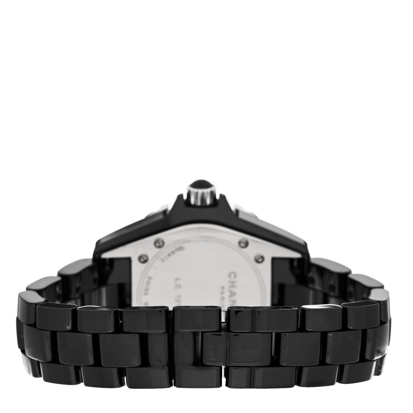Stainless Steel Ceramic Diamond 33mm J12 Quartz Watch Black
