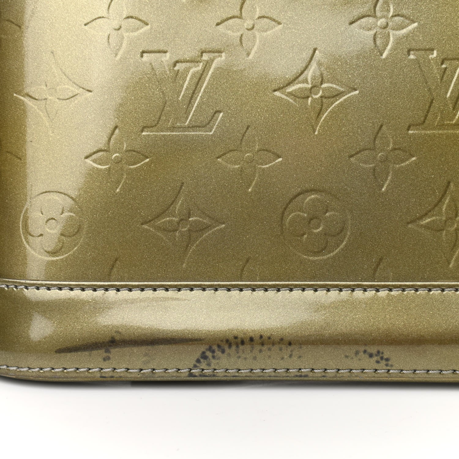 Louis Vuitton Vernis Alma PM Vert Bronze 8 of 14