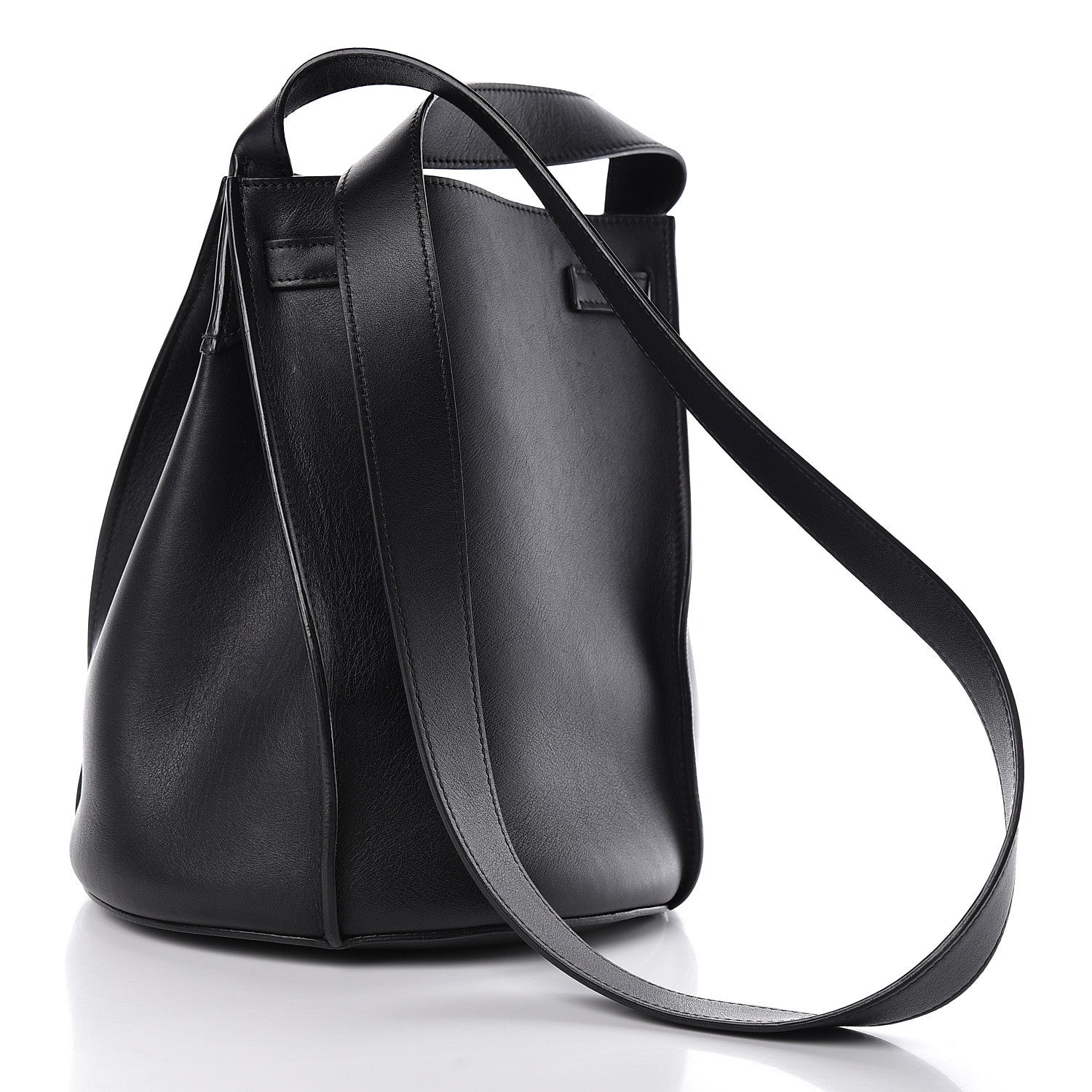 Celine Smooth Calfskin Long Strap Big Bucket Bag Black 3 of 12