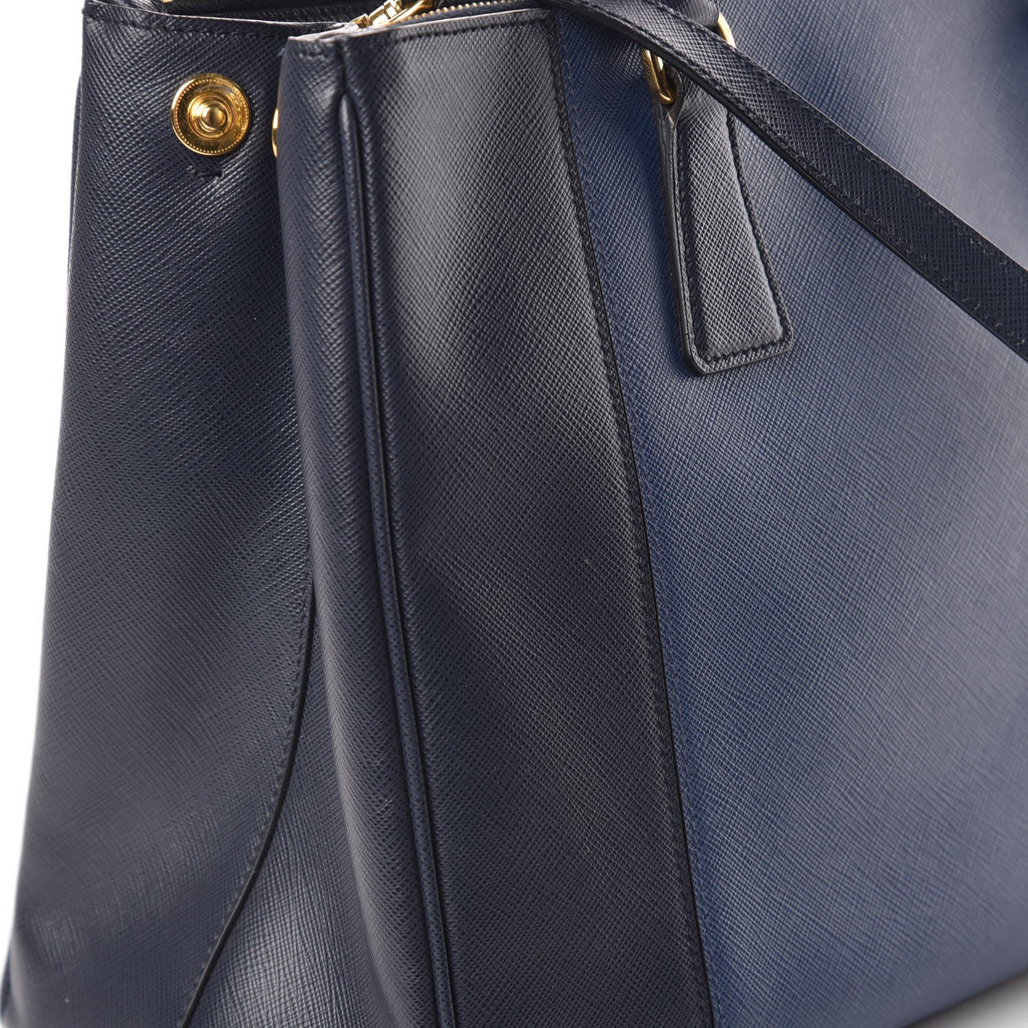 Prada Saffiano Lux Colorblock Medium Galleria Double Zip Tote Baltico Bluette 11 of 11