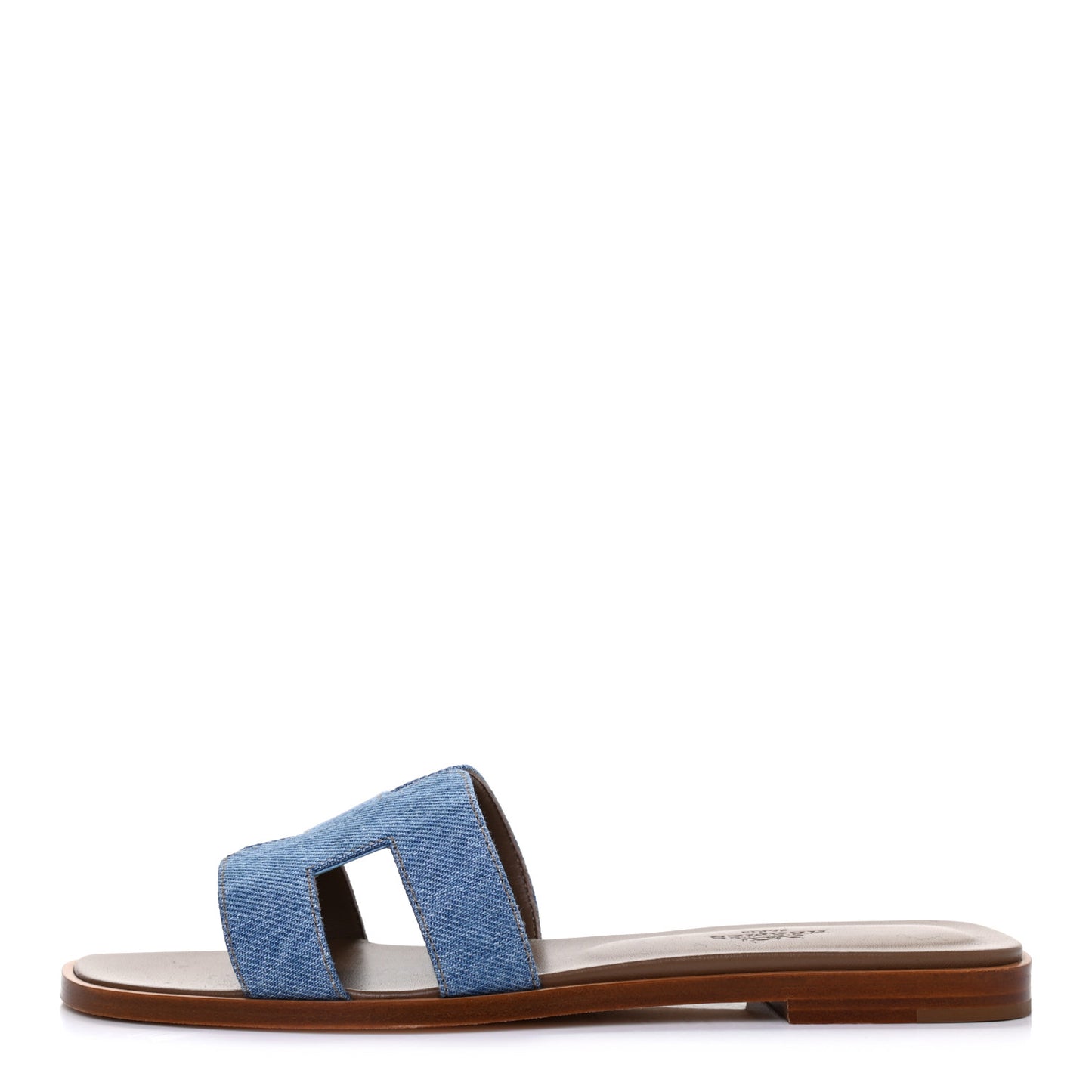 Denim Canvas Oran Sandals 36.5 Bleu Clair