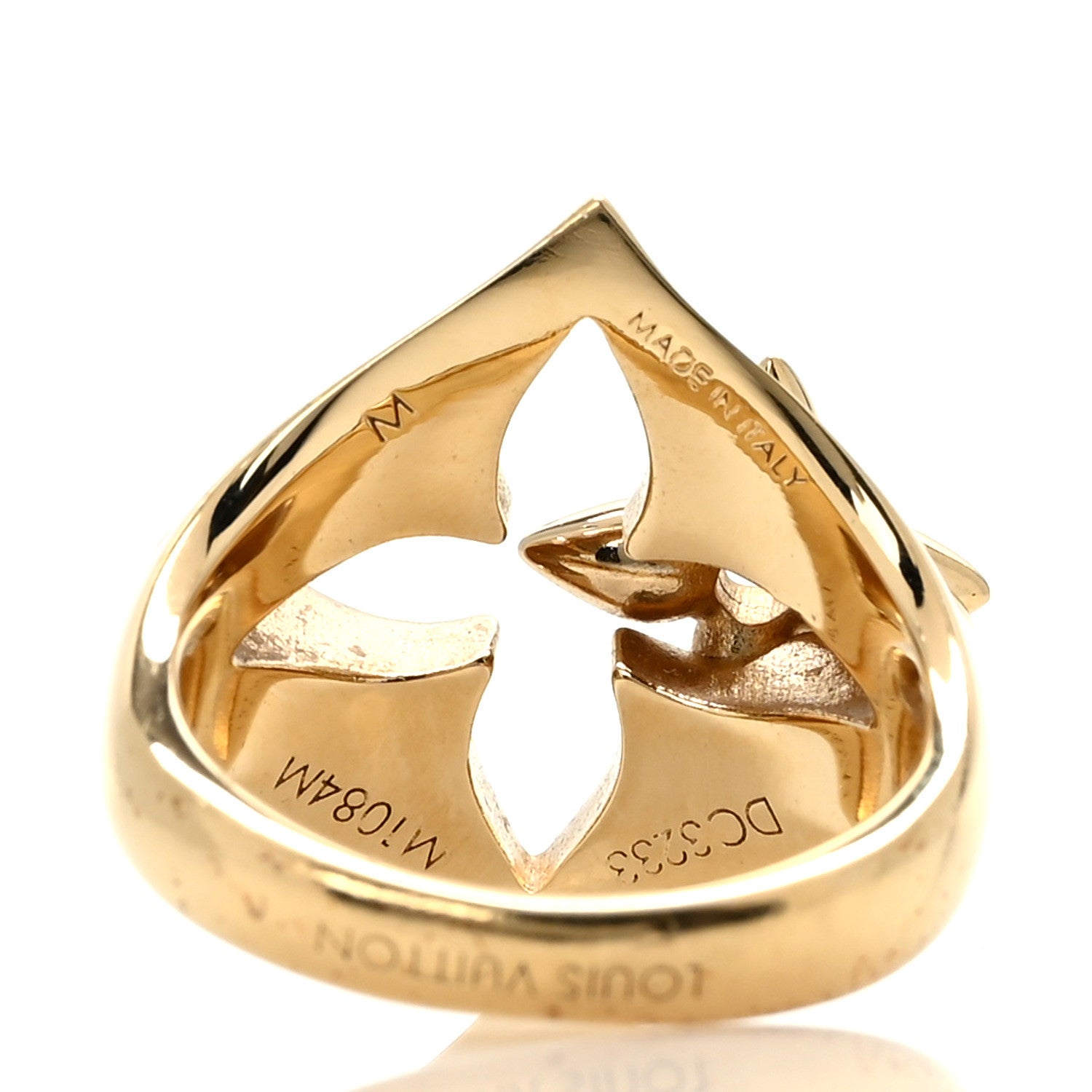 Louis Vuitton LV Flowergram Ring 63/10.25 Gold 6 of 6