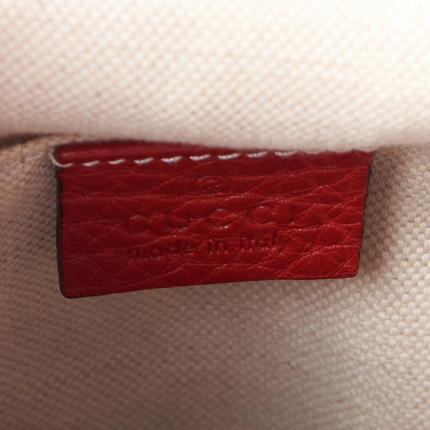 Calfskin Small Bamboo Backpack Red