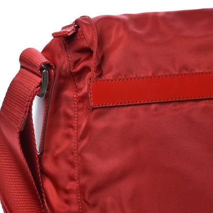Prada Nylon Vela Messenger Bag Red 12 of 13