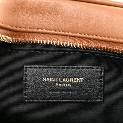 Saint Laurent Suede Matelasse Monogram Lou Camera Bag Cinnamon 6 of 10