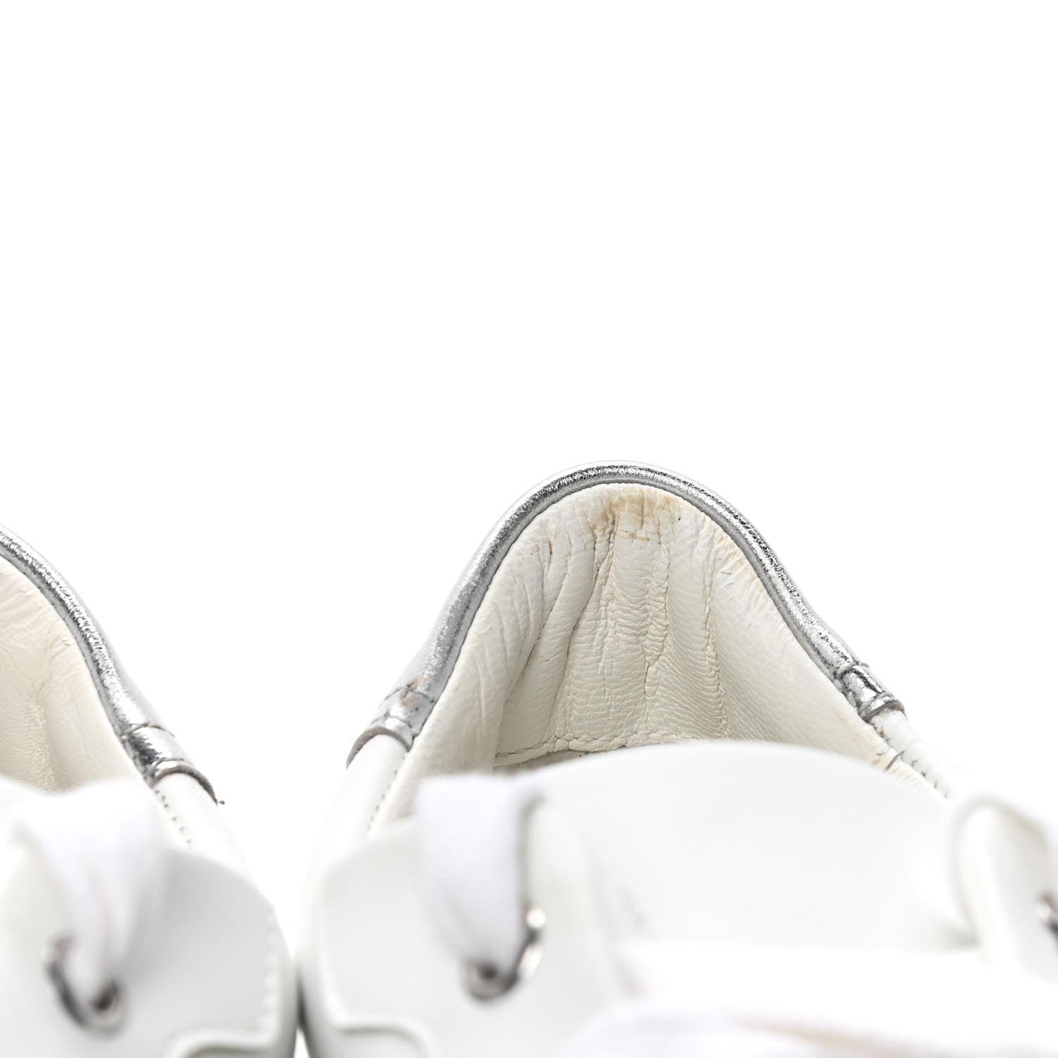 Hermes Nappa Womens Avantage Sneakers 38 White Argent 5 of 6