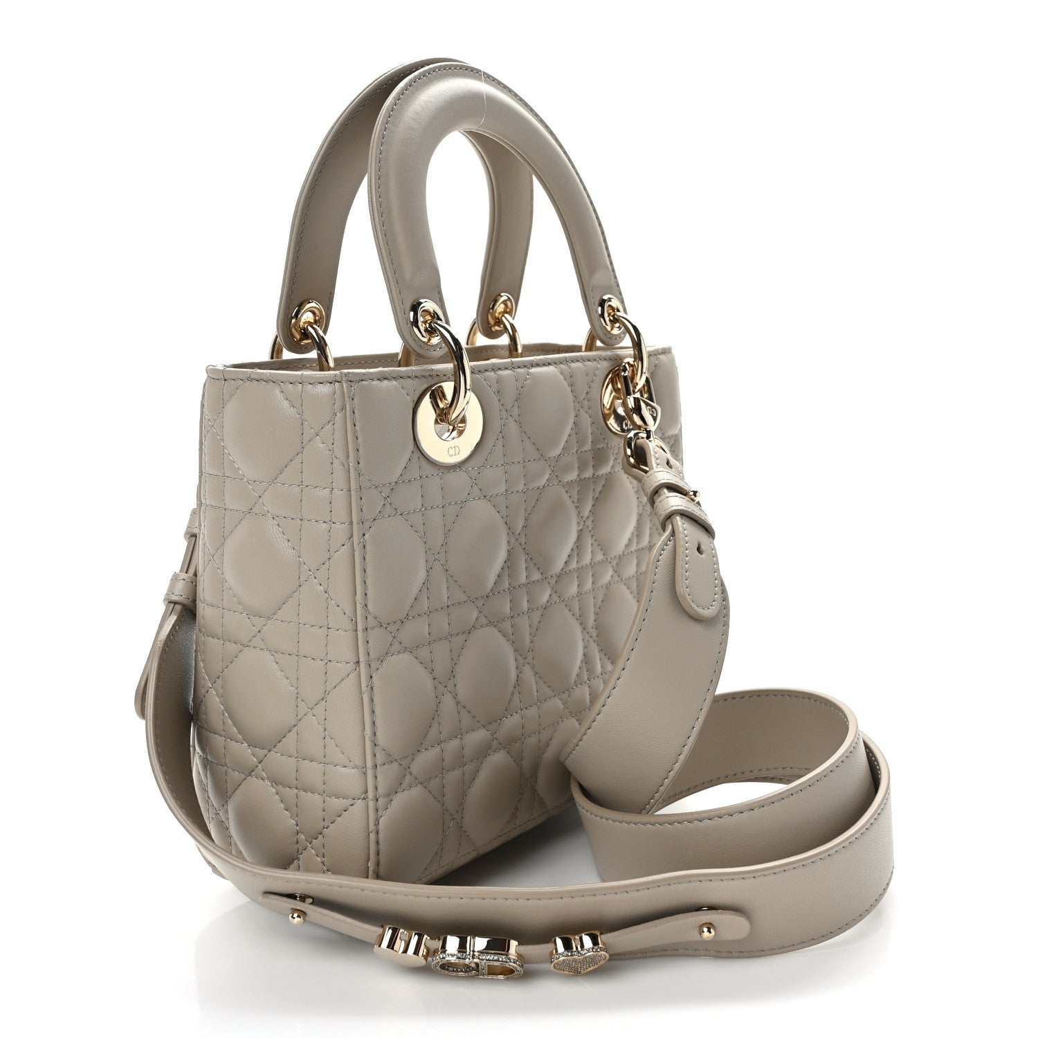 Christian Dior Calfskin Cannage Small My ABCDior Lady Dior Beige 3 of 13