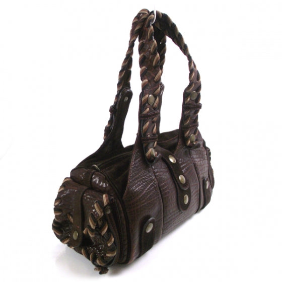 Calfskin Suede Silverado Shoulder Bag Bordeaux