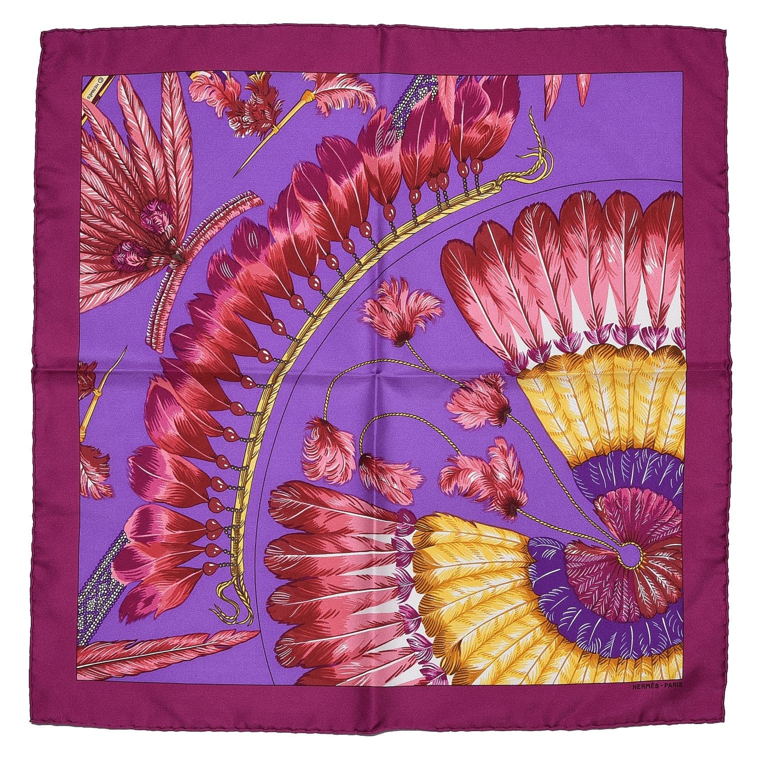 Hermes Silk Brazil Pocket Square 1 of 4