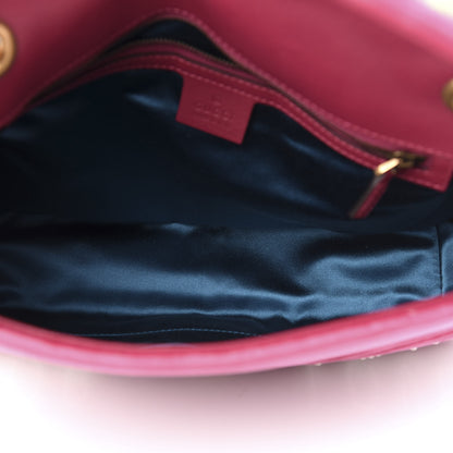 Gucci Velvet Matelasse Blind for Love Embroidered Medium GG Marmont Shoulder Bag Light Raspberry Rose Multicolor 5 of 13