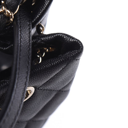Chanel Caviar Quilted Large Rolled Up Bucket Drawstring Bag Black 10 of 16