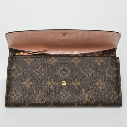 Louis Vuitton Monogram Emilie Wallet Rose Nacre 7 of 9