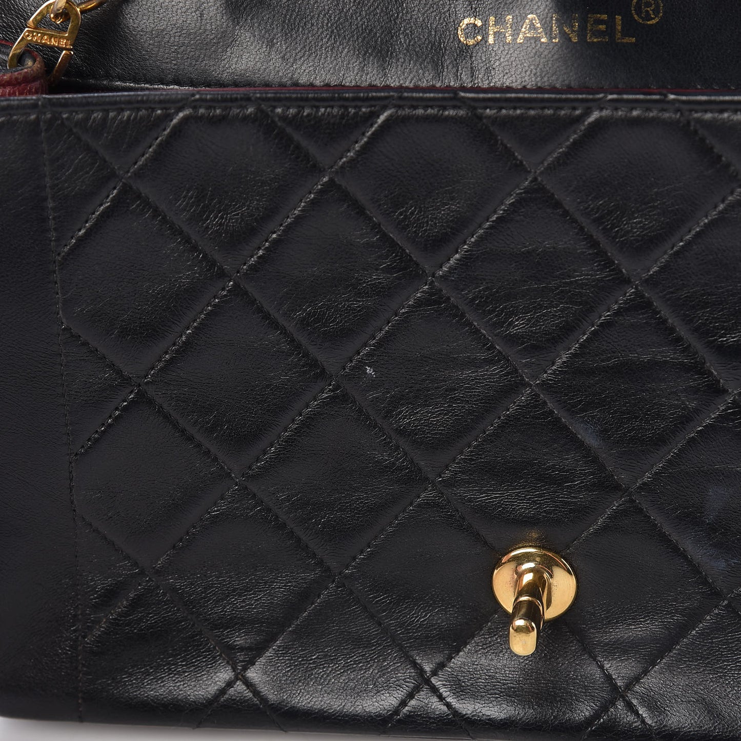 Lambskin Quilted Small Single Flap Black