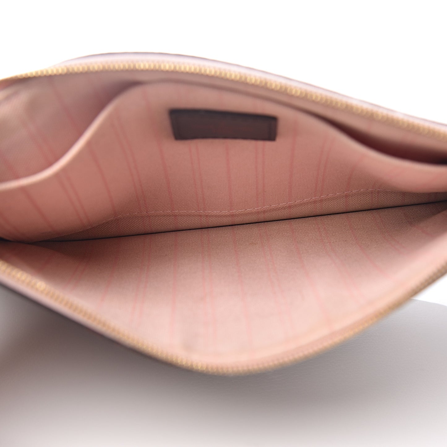 Damier Ebene Neverfull MM GM Pochette Rose Ballerine