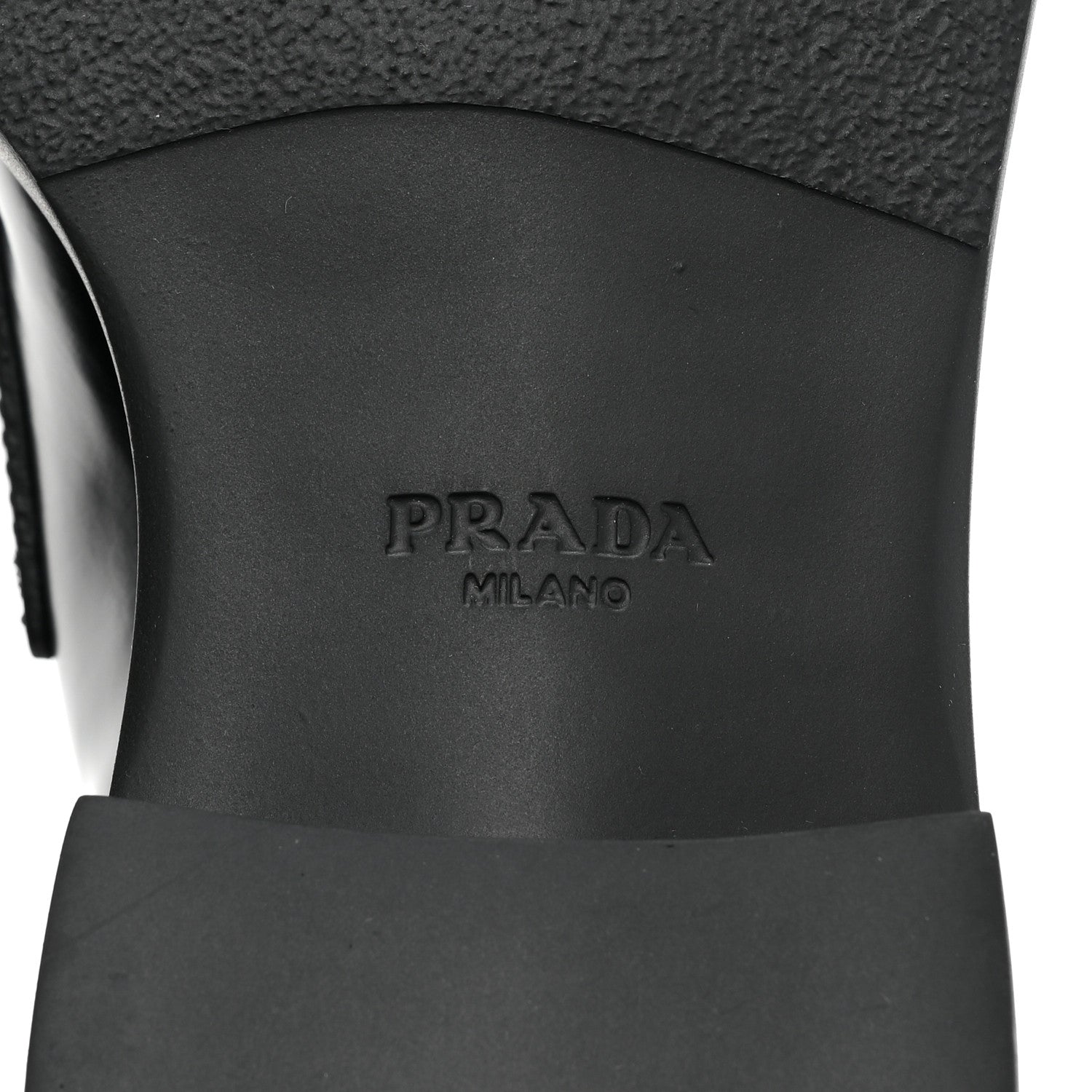Prada Spazzolato Metal Triangle Logo 50mm Loafers 38.5 Black 6 of 9