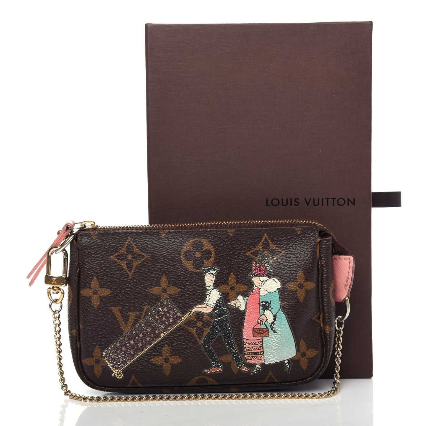 Monogram Illustre Mini Pochette Accessories Rose